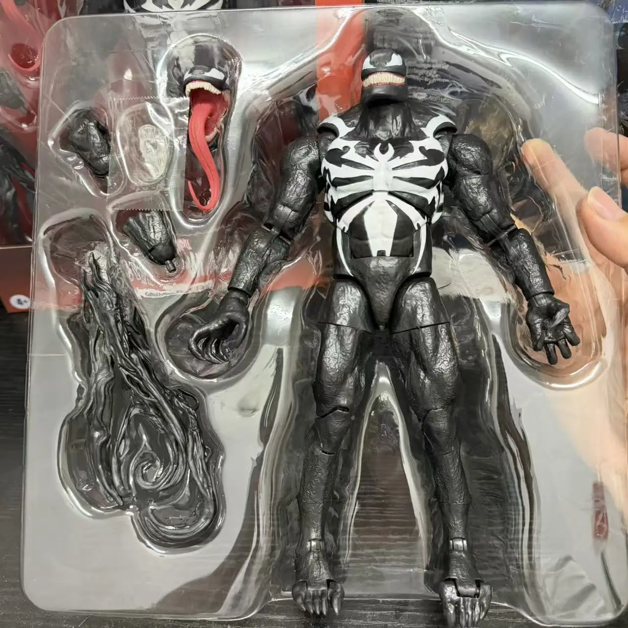 

26cm Marvel Legends Venom Posable Action Figure Spider Man 2 Game Boxed Collectible Model For Adult Collection And Display Gift