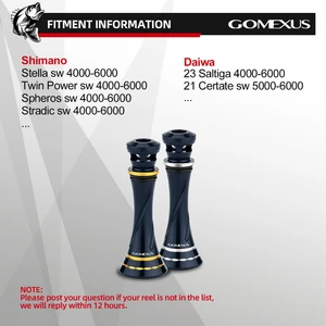 Gomexus-hỗ trợ của ống chỉ đến Daiwa, SW swit, Saltiga, Shimano, Stella, Spheros, Stradic Twin Power, Aluminum R9, 55mm 12 Dòng đánh cá chính Shimano Technium - №7