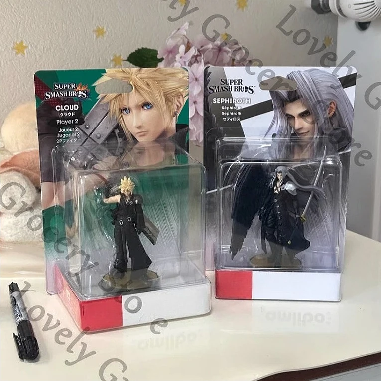 

Genuine Anime Sephiroth Cloud Strife Cosplay Ornament Garage Kits Mascot Figures Model Accessory Cartoon Miniature Figurine Gift