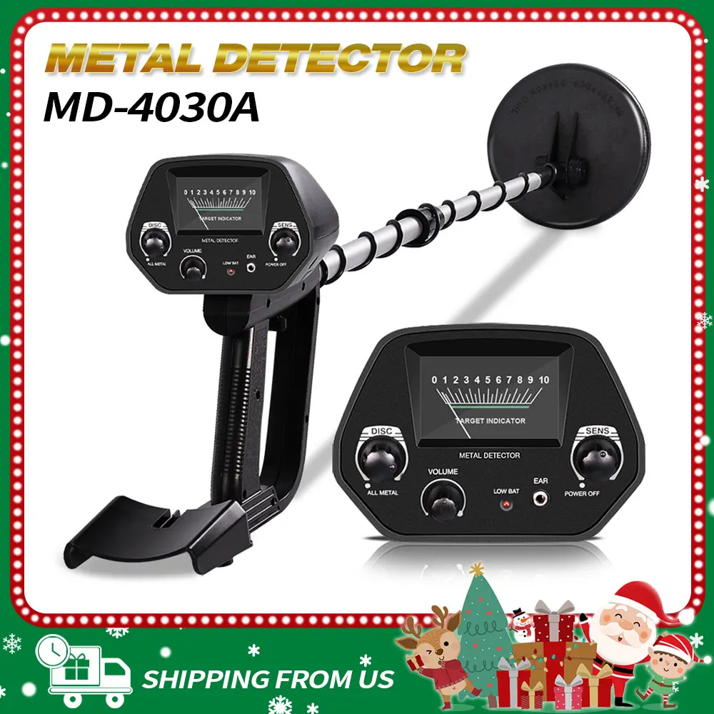 MD4030 Metal Detector for Kids & Adults Lightweight Childrens Gold Detector Waterproof Adjustable 30