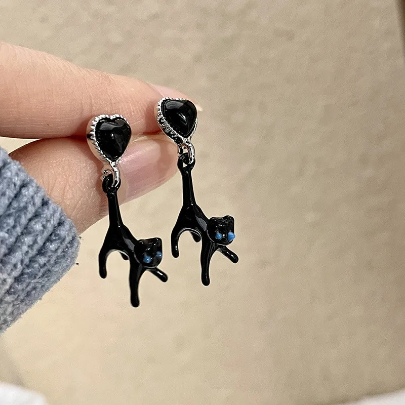 2023 Neue Lustige Kleine Schwarze Katzen-Ohrringe für Frauen, Modische Niedliche Tier-Ohrstecker, Mode-Party-Schmuck, Geschenke, Großhandel – Detail 25