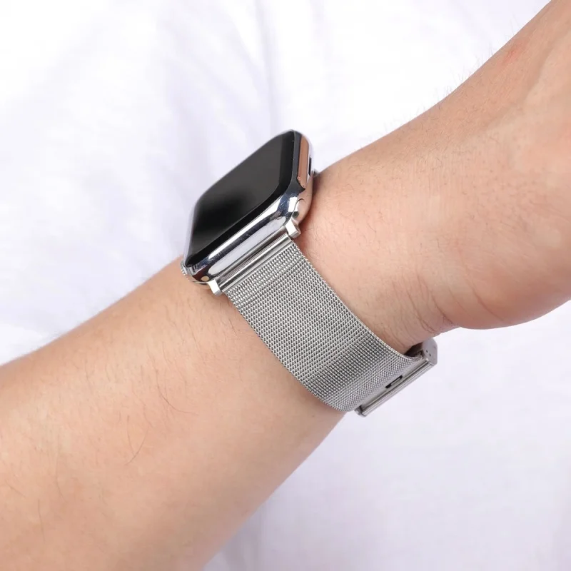 Bracelet milanais pour Apple Watch 9 8 7 SE 6 5 Se3 40mm 44mm 45mm 41mm Ultra 2 3 49mm, pour IWatch série 11 10 46mm 42mm