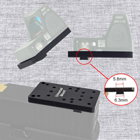Universal Glock Mount Plate For Glock Rear Sight Scope Plate Mount Base Adapter Fit RM VISM M1 M2 Red Dot Sight