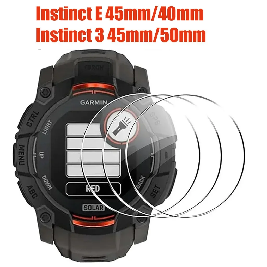1-3PCS For Garmin Instinct 3 45/50mm Instinct E 45/40mm Screen HD Clear Tempered Glass Anti-Scratch Resistant Protector Film