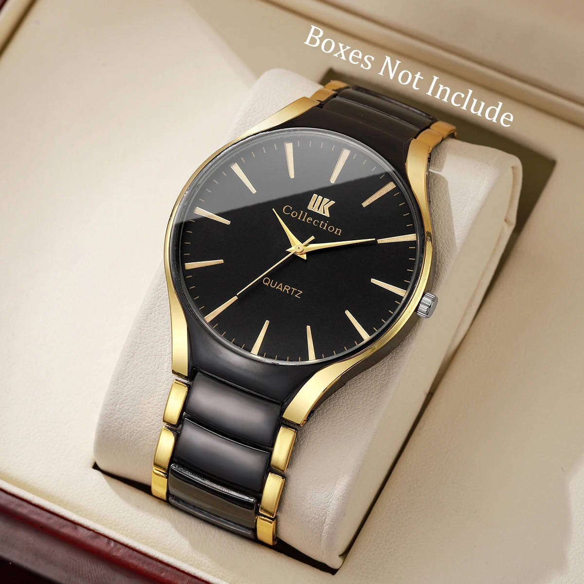 Luxury Men Business Watches Fashion Stainless Steel Band Quartz Wristwatches For Mens Clock Reloj Hombre（Without Box）