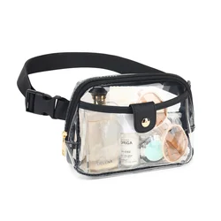 Clear Fanny Pack Waist Bag Outdoor Sports Waist Bags Stadium Approved Clear Chest Bag for Women Men, Waterproof Clear Waist Bag