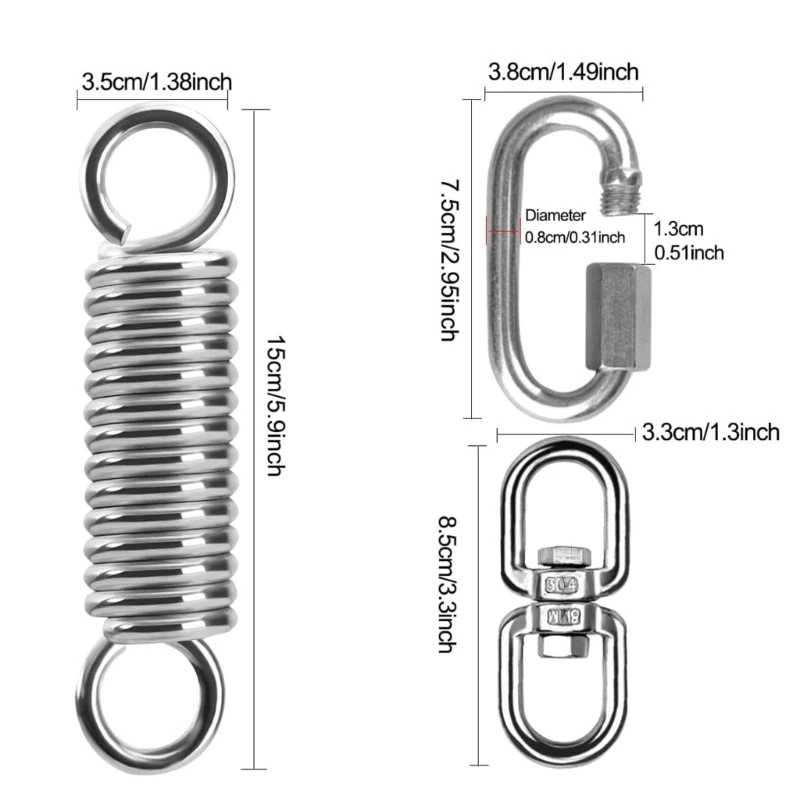   الصلب اليوغا سوينغ الربيع 250 كجم قدرة الوزن آلية دوران أرجوحة تعليق الربيع ل كراسي الأرجوحة اللكم حقيبة