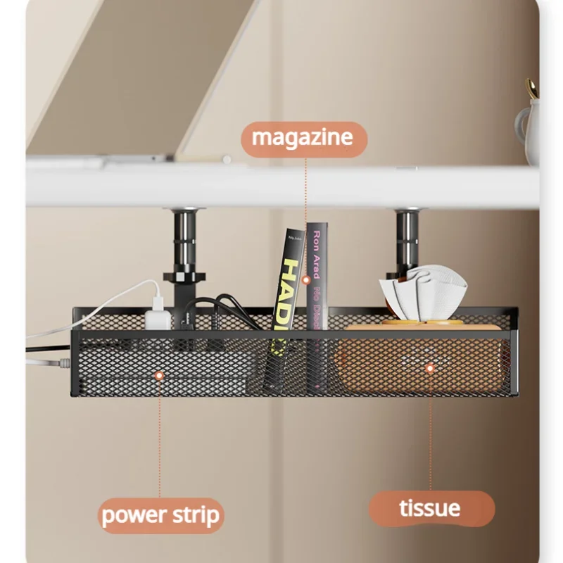 Under Desk Cable Management Cable Tray Under Desk With Clamp Power Strip Cord Holder No Drilling Sturdy Spacious supplies