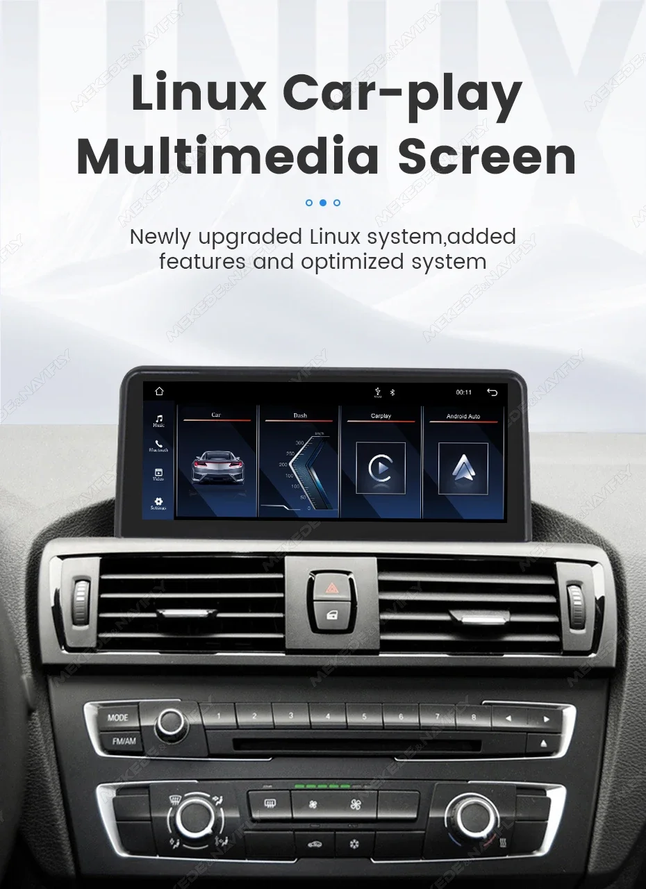 10,25 Zoll 1920*720 QLED Linux Bildschirm Kabelloses CarPlay Android Auto Autoradio für BMW 1 2 3 4 Serie F20 F21 F22 F30 F31 F32 F33 2012–2016 NBT-Systeme Autoradio Stereo Multimedia-Player mit BT GPS-Navigation Plug-and-Play-Installation – Detail 2