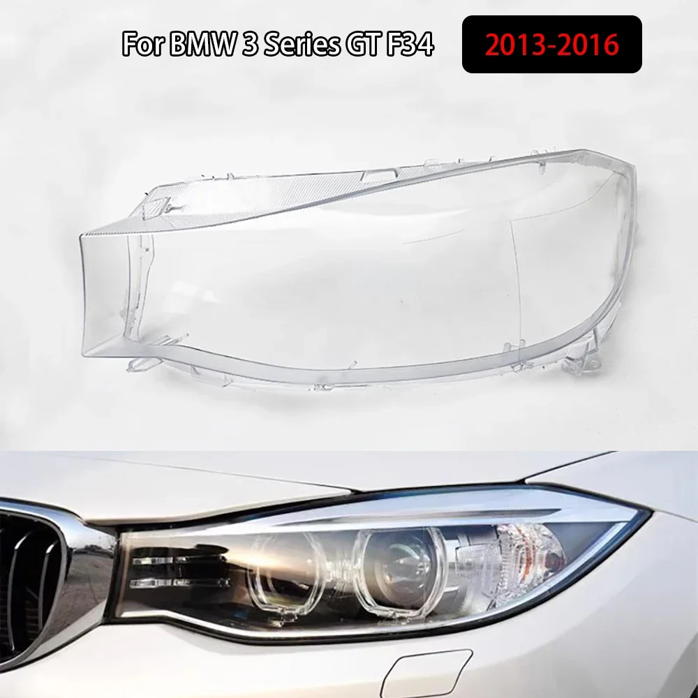 

For BMW 3 Series GT F34 2013-2016 Front Headlamps Cover Headlights Lens Transparent Lampshade Plexiglass Shell Replace Housing