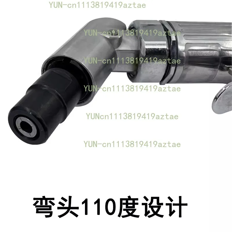 Pneumatic Angle Grinder with 115-Degree Bend Angle, 6mm Grinding Head, Industrial-Grade Air Grinder