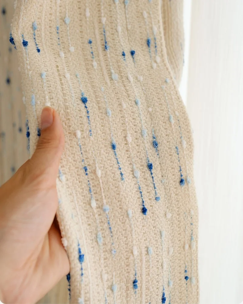 Dopamine Blue Cute Cream Style Semi Blackout Curtains Custom Size Window Drapes for Fashion Kids Bedroom Home Decor curtains