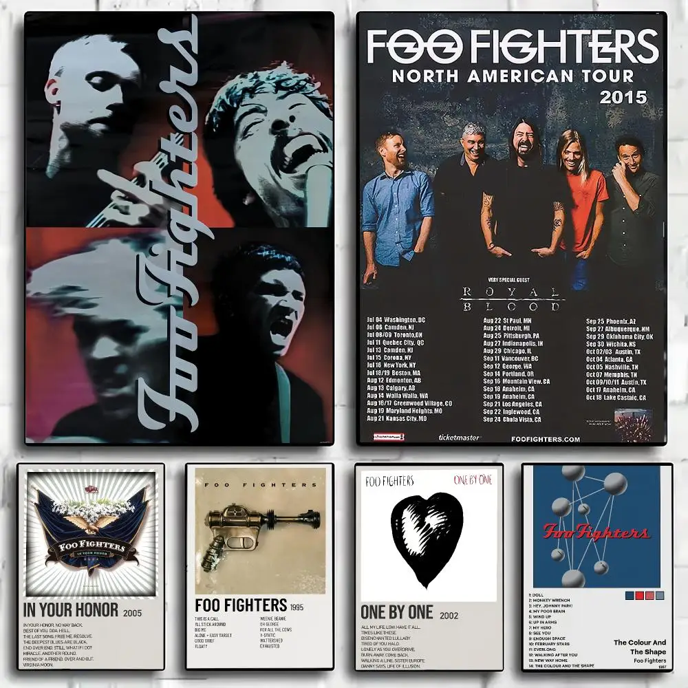 Singer Album F-Foo Fighters Poster Modern Aesthetic Wall Art Poster, Bedroom Home Decor Gift