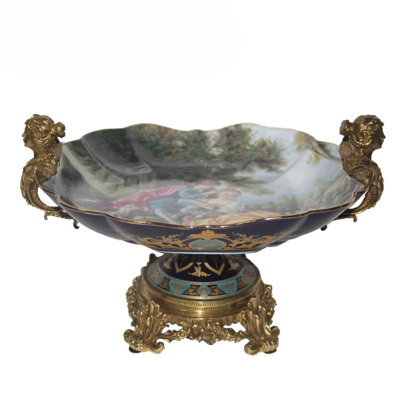 Art Exquisite Cabinet Dining Table Items Ornament Square Fruit Platter Exquisite Square Fruit Platter Home Decoration