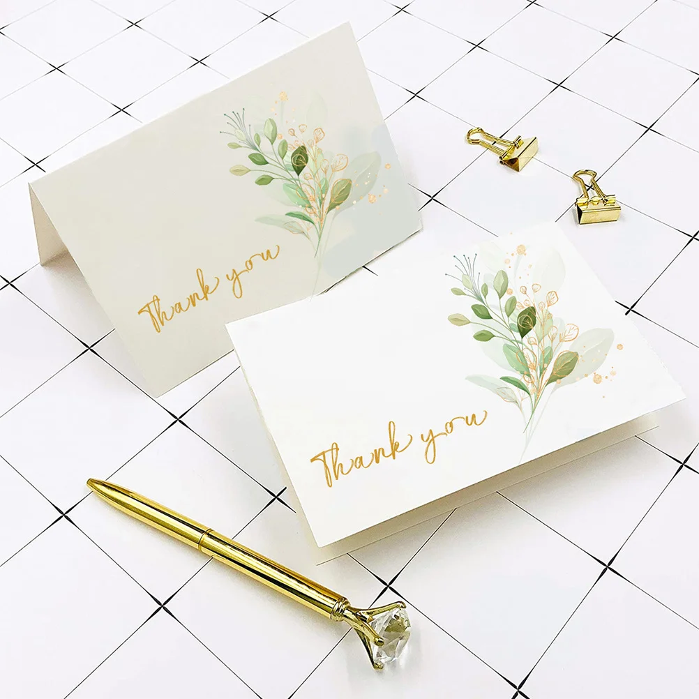 6 Pcs Birthday Card Gift Packing Thank Cards Wedding Accessories You with Envelopes Paper Thanks Present Delicate Men and Women