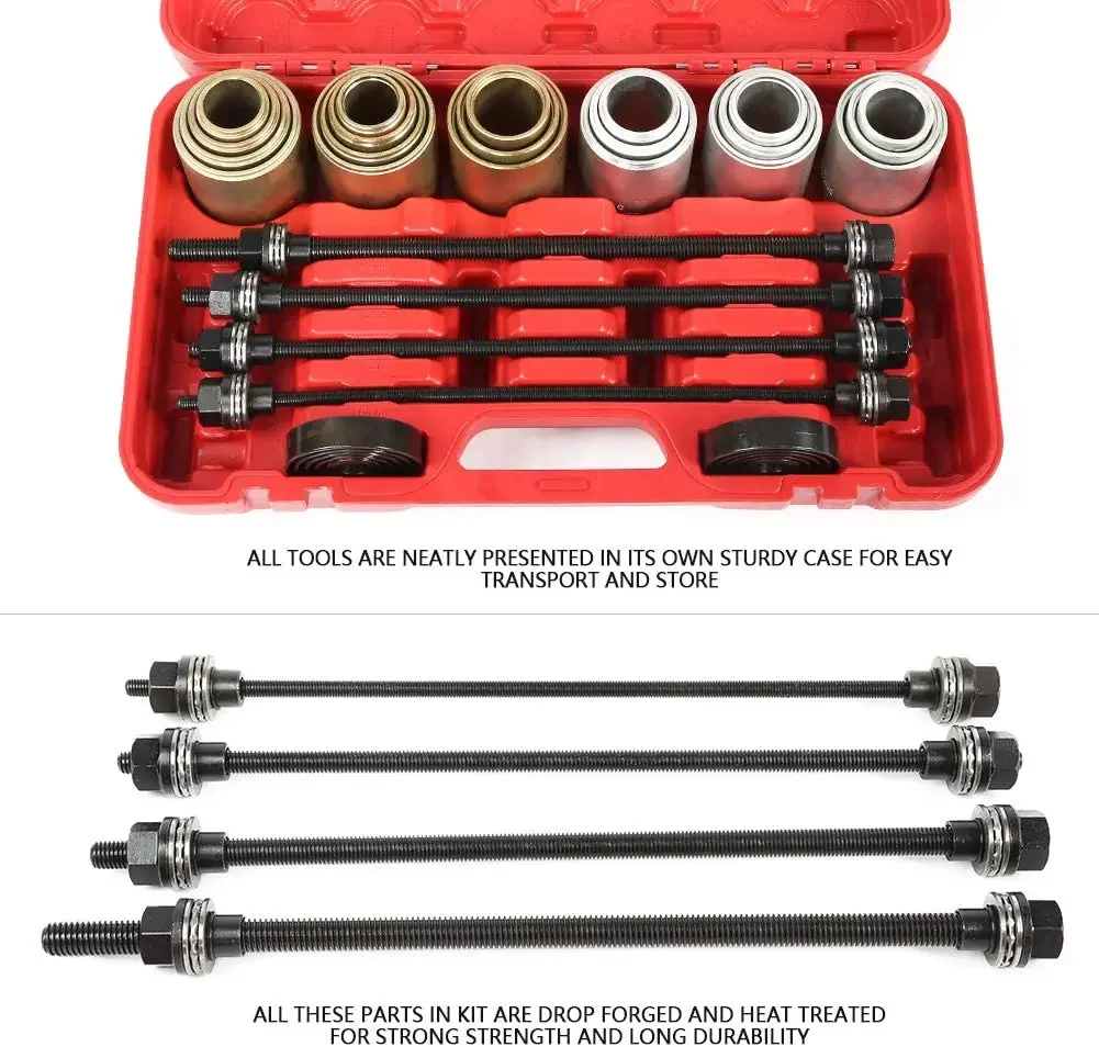 Automotive Hand Tool Set Vehicle Tools Universal Press And Pull Sleeve Kit 27PCS Wheel Bearing Bushing Bearing Puller Tool Set