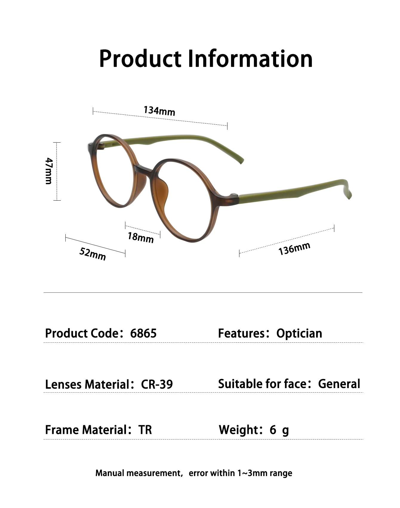 Marke Design Vintage Runde Grün Rahmen Anti Blau Licht Photochrome Lesebrille Männer und Frauen Rezept Individuelle Gläser – Detail 8