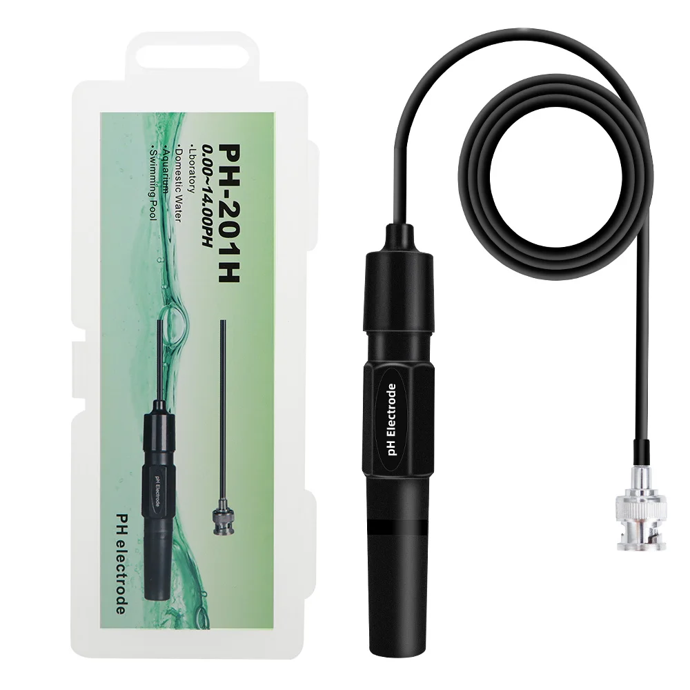 1.2m/2m PH Probe Electrode pH Replacement for Aquarium Hydroponic Laboratory Electrode Ph Meter Potential Test pH201H
