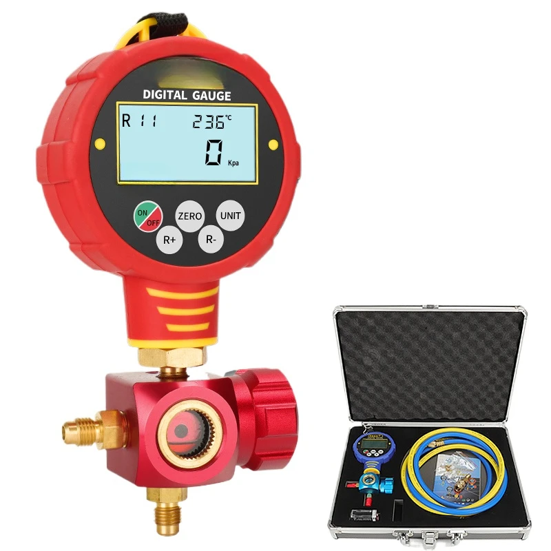 WK-68812 Digital LCD Electronic Fluorinated Meter Group Air Conditioning Refrigerant Pressure Gauge Snow Head Tool