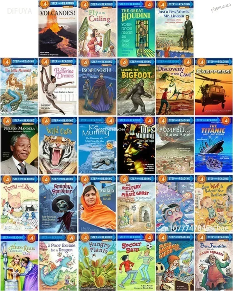 27 tomów《Step Into Reading4》Langdon Graded Reading Książki z obrazkami do nauki języka angielskiego dla dzieci Broszury edukacyjne
