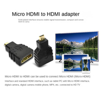 New Generic Micro HDMI-M To HDMI-F Adapter Micro HDMI-Compatible Type D To HDMI Female Converters Adapter for Microsoft Surface