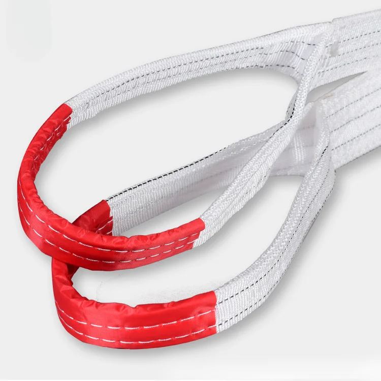 1Tx3M 2Tx1M промышленный подъемный пояс, износостойкий белый плоский подъемный пояс, подъемный слинг для прицепа, подъемный кран, грузовой полиэстер