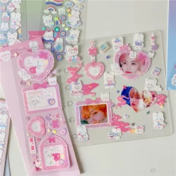 Flasche Kaninchen Koreanische Ins Niedlichen Kaninchen Laser Aufkleber Srapbooking Foto Rahmen Guca Deco Stick Schreibwaren Dekoration Kawaii Aufkleber