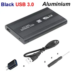 Alluminio USB 3.0 2.5 pollici SATA HDD Enclosure custodia Mobile Caddy esterno HDD Hard Drive Box Adapter 6Gbps 10TB USB 3.1 tipo C