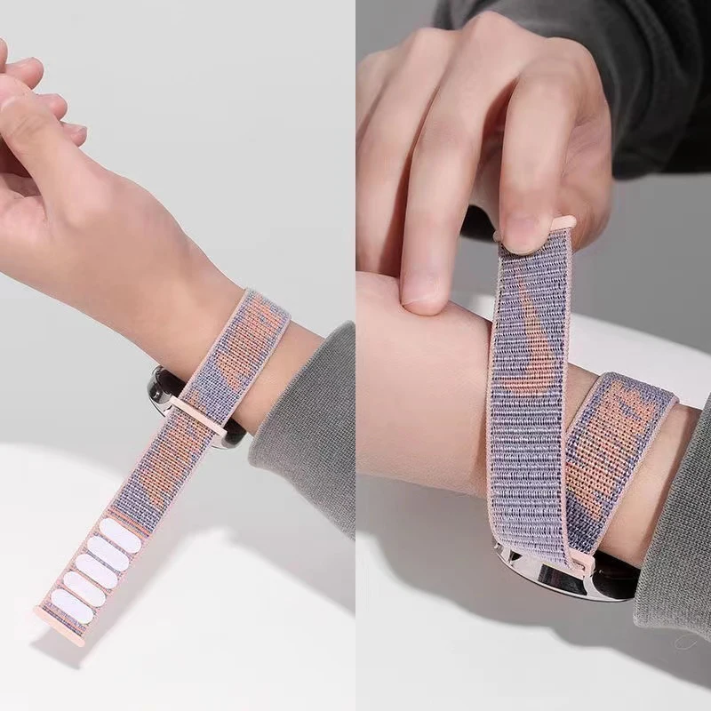 샤오미 화미 어메이즈핏 GTS 2E, GTS 2 용 나일론 스트랩, 미니 스마트 워치 밴드 루프, 어메이즈핏 Bip S, Bip U Pro, GTR 42 용 20mm 손목 밴드