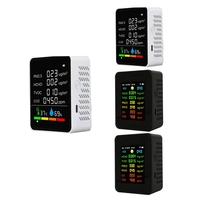 CEA 9 In 1 Digital Temperature Humidity Tester PM2.5 PM10 HCHO TVOC CO CO2 Meter Wifi LCD