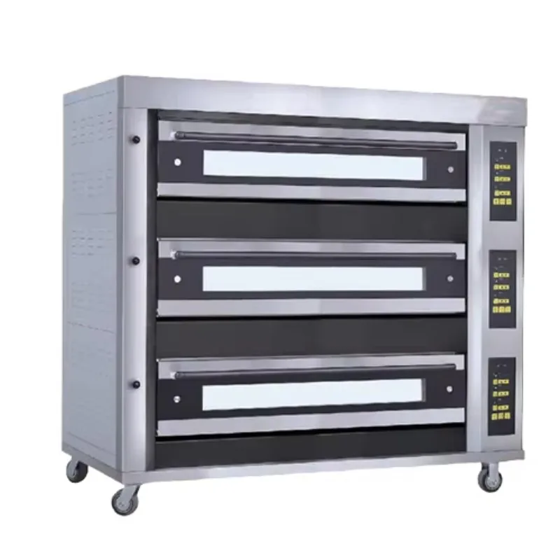 New Commercial Gas Deck Oven for Baking Bread for Restaurants and Hotels 220V Motor Made From Corn Nuts
