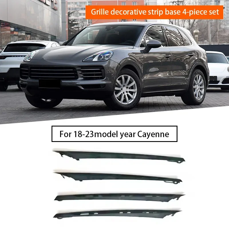 

4PCS Car Front Bar Grille Trim Base for Porsche Cayenne 9Y0 2018-2023 9Y0807877OK1 9Y0807878OK1 9Y0807973OK1 9Y0807974OK1