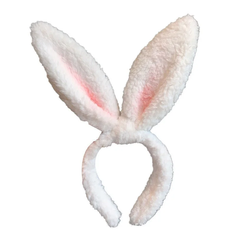 Rabbit Ear Hairband for Women Plush Headband Bunny Ears Hair Hoop Long Ears Headwear Bunny Headress Girls Cosplay Hair Accessory