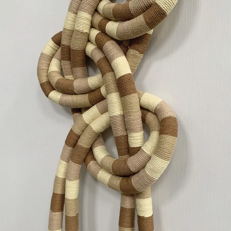 #￥Vintage Art Deco Cotton Thread Woven Macrame Knot Wall Hanging Holiday Decorations-ChristmasBirthday Anniversary Easter Diwali