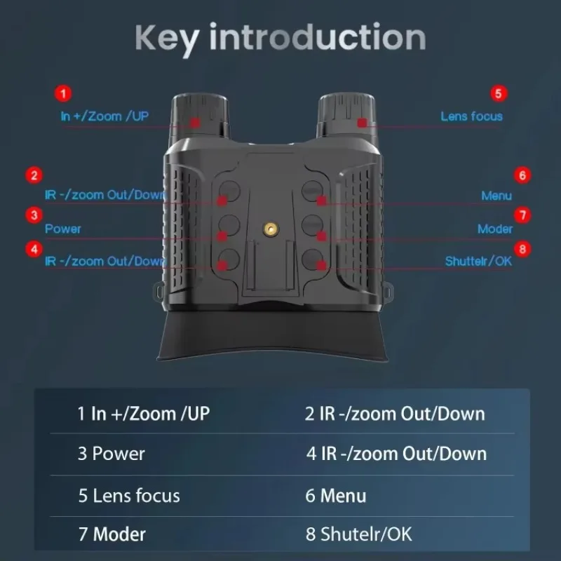 Outdoor Consumentenelektronica NV8160 Op het hoofd gemonteerde nachtzicht Digitale verrekijker Infrarood nachtzichttelescoop Verrekijker