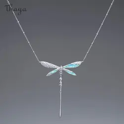 Thaya Fashion Women Necklace Original Design Elegant Girls Choker Pendant Dragonfly Necklace Female Party Jewelry Gift for Women