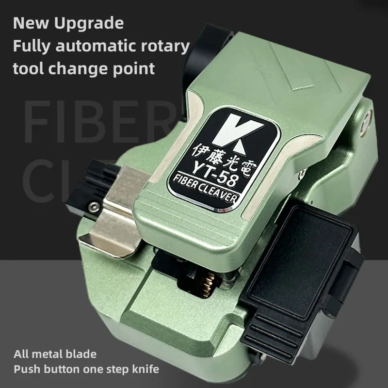 

Fiber Optic Cleaver YT-58, High Precision Return Knife, Automatic Rotating, 3in 1 Clamp, 26 Surface Blade