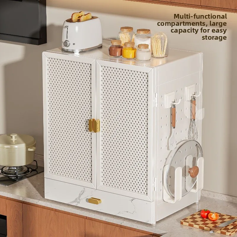 Dish storage rack Double-layer household tableware Drain tableware Dust-proof storage box Multifunctional kitchen rack Cupboard