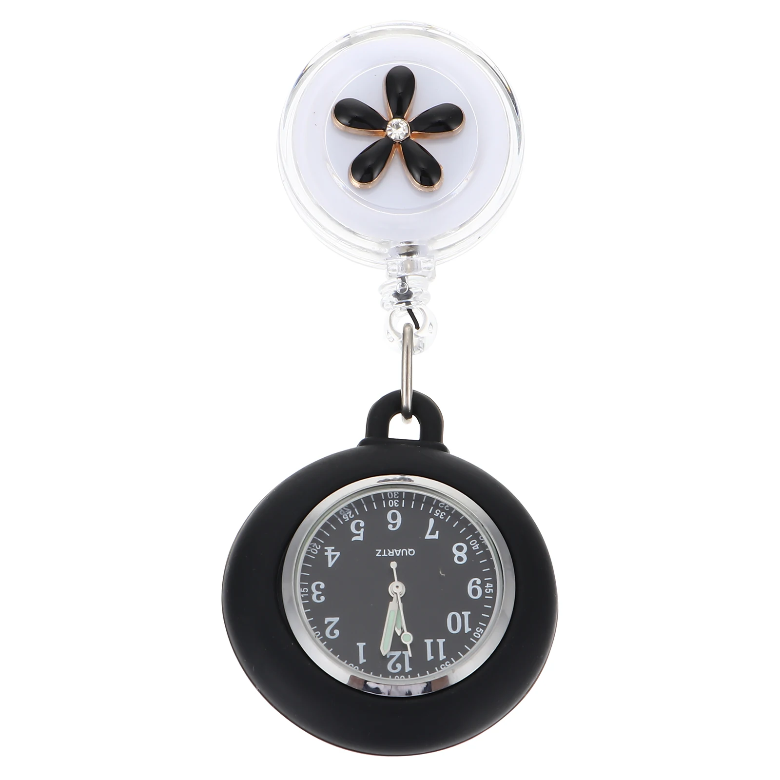 

Hanging Watch for Nursing Professionals Student Pocket Watch with Fob Clip Digital Badge Retractable Pin Chest Accessory Gift