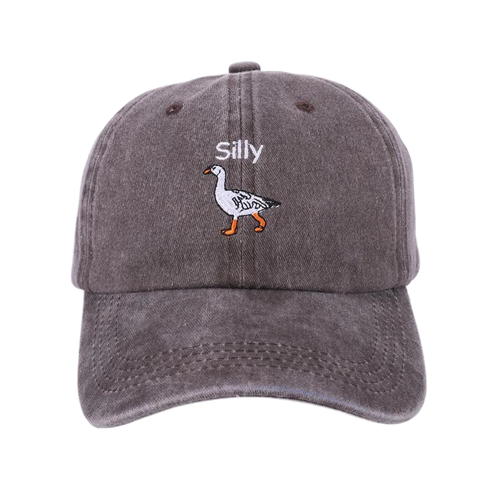 

Бейсболка с вышивкой Silly Goose, шляпа Silly Goose, регулируемая винтажная шляпа для гольфа, шляпа для папы, юмористическая бейсболка, бейсболка для мамы и папы