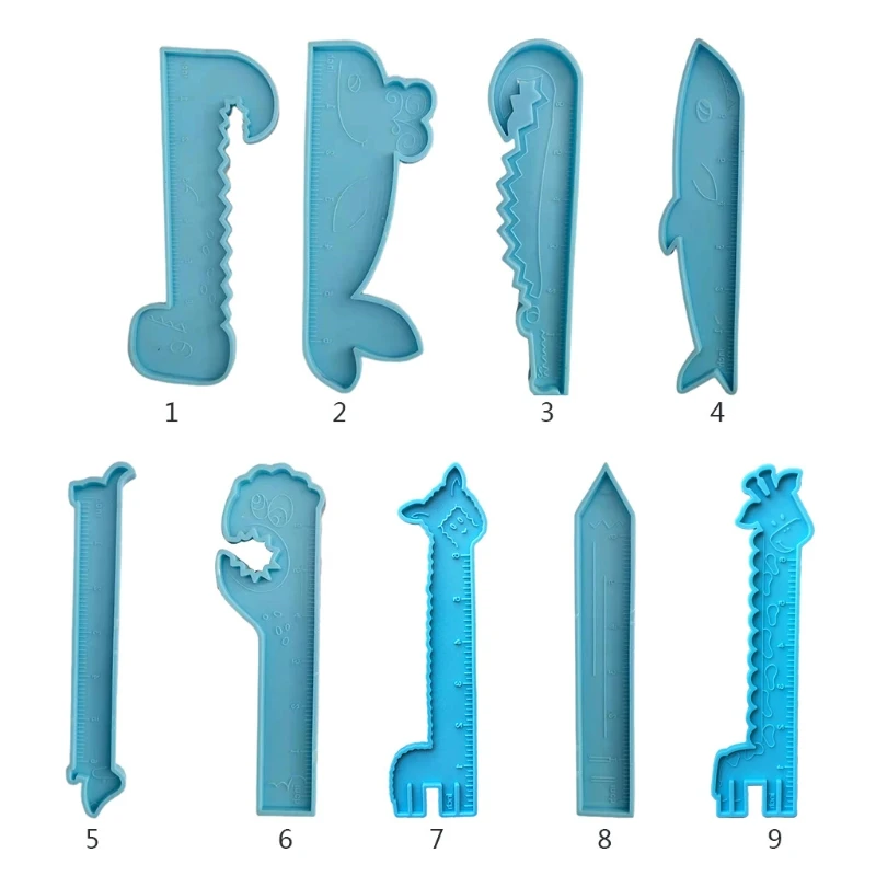 Epoxy Resin Mold Cartoon Animal Ruler Casting Silicone Mould DIY Crafts Making Tool