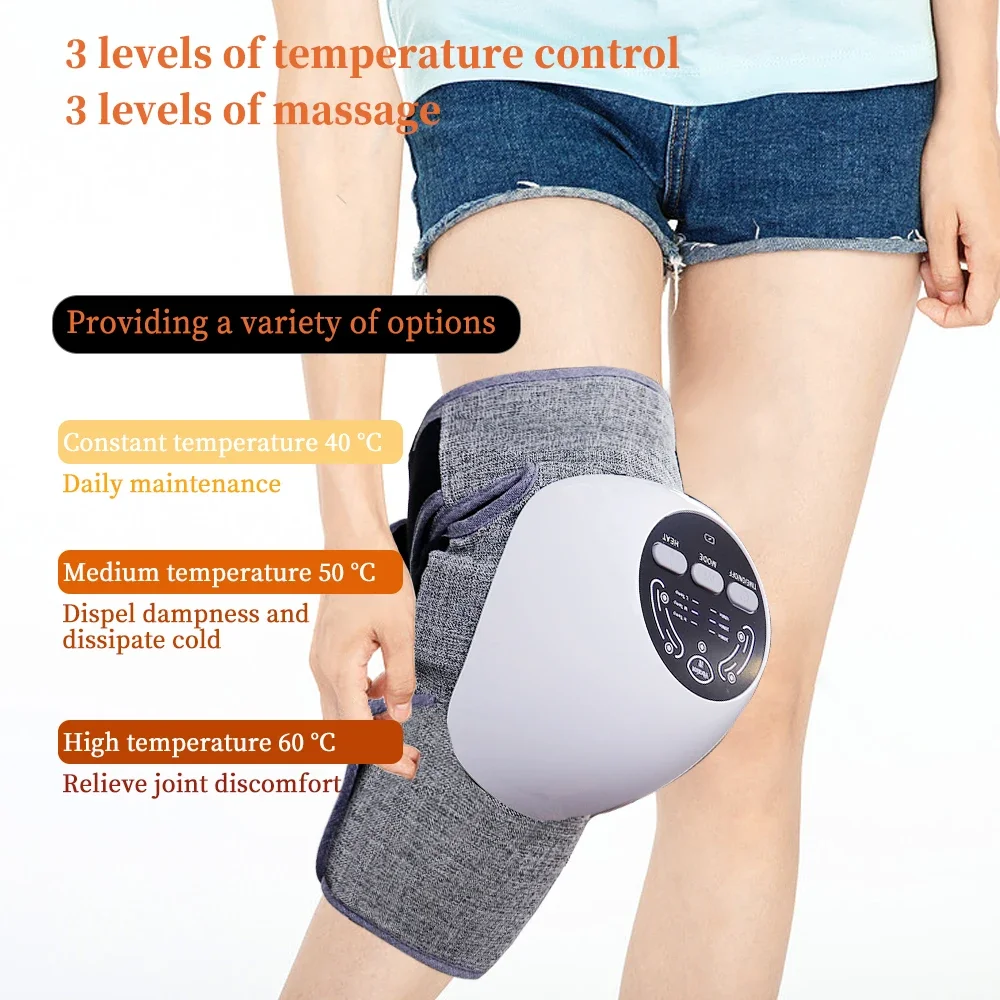 Electric Smart Heating Leg and Knee Massager Vibration Air Pressure Heated Legs Pressotherapy Massage Relieve Joint Pain Relax