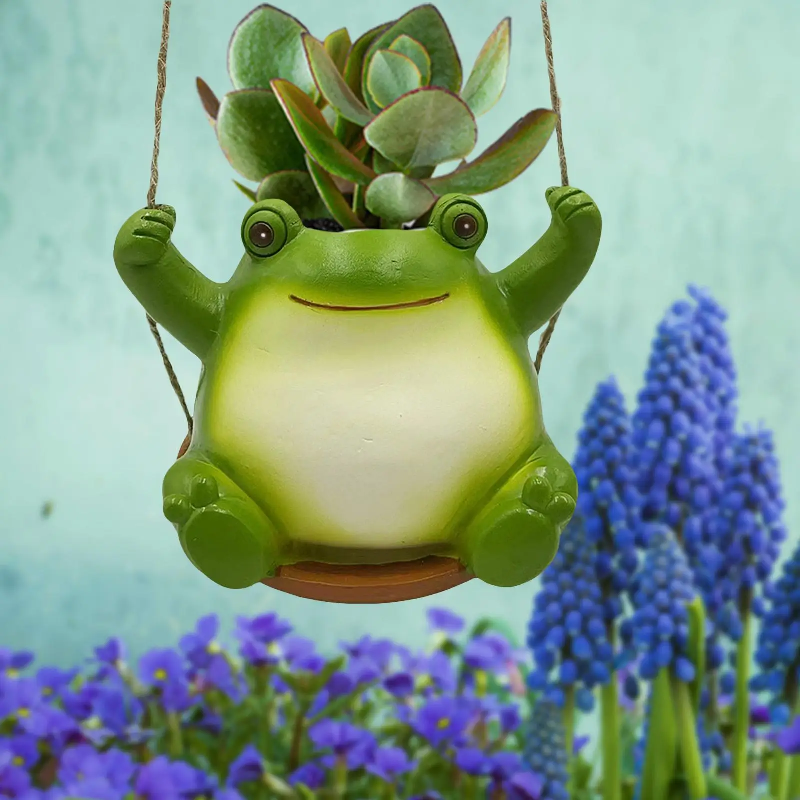 

Animal Frog Flowerpot Mini Plant Pot Fashion Gift Statue Green Frog Ornament