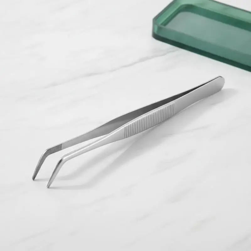 Long Handle Gardening Tweezers 2Pcs Stainless Steel Rust Resistant for Aquarium Plant Feeding Bonsai Trimming Work
