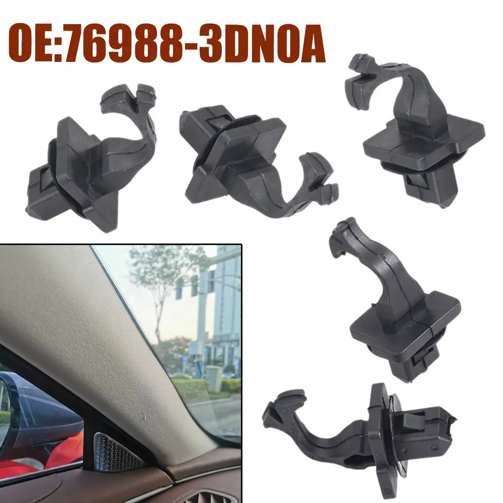 5X Windscreen A Pillar Trim Clamps Clips Car Pillar Clip for Nissan X-Trail Rogue T32 Pathfinder R52 370Z Z34 Qashqai J11