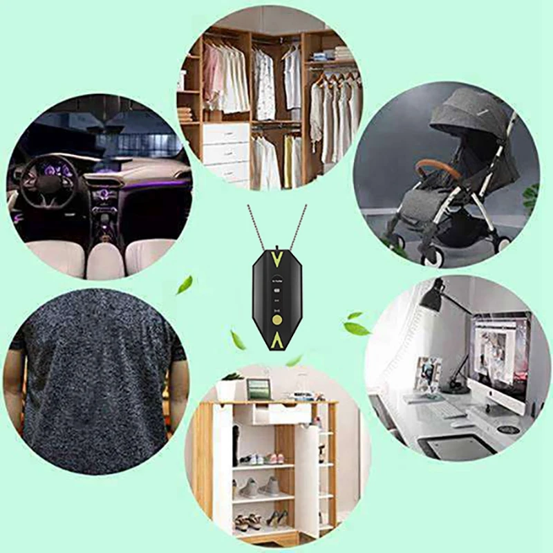 Purificateur d'air à ions négatifs, portable personnel, mini, réglable à deux vitesses, 160 millions