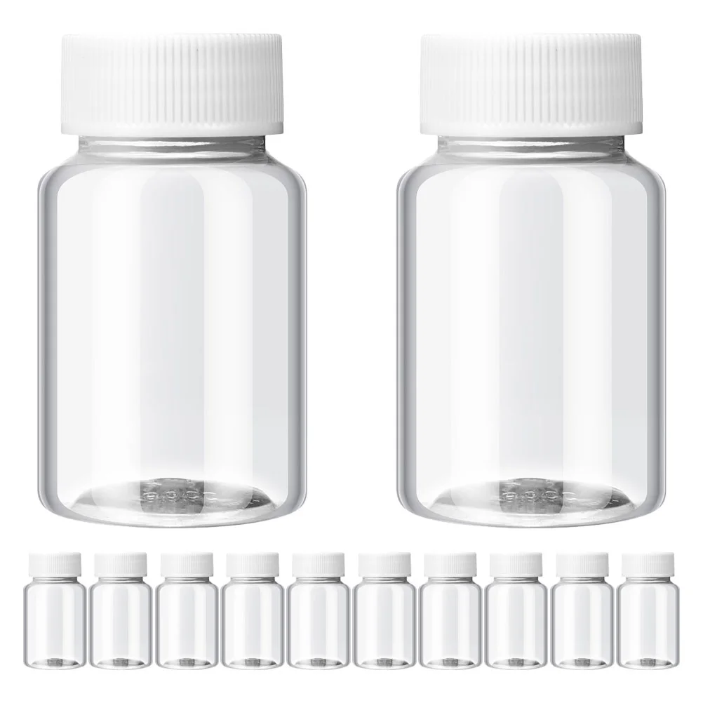 12 Pcs Storage Container Travel Bottles Liquid Medicine Size Small Refillable with Cover