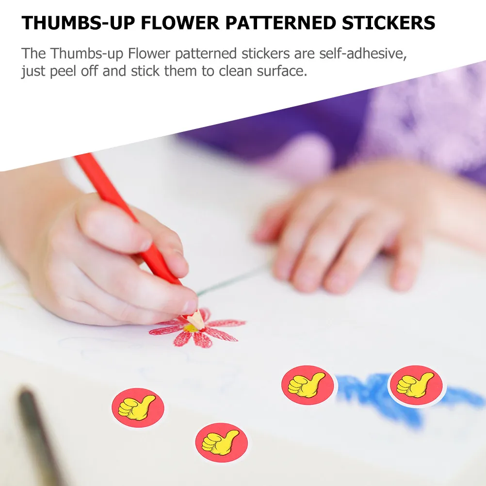 

60 листов наклеек для поощрения детей: стикеры с пальчиками вверх и цветочными узорами для дошкольников, вдохновляющие школьные канцелярские этикетки