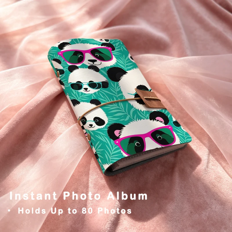 Whimsical Cute Cartoon Panda With Colorful Sunglasses Photo Album Lovely Birthday Gift For Kids Teen Girls & Animal Enthusiasts
