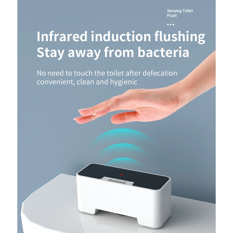 فلوشير بمستشعر مرحاض أوتوماتيكي ، تنظيف ذكي بالأشعة تحت الحمراء ، شحن مقاوم للماء من النوع C للمنزل والفندق